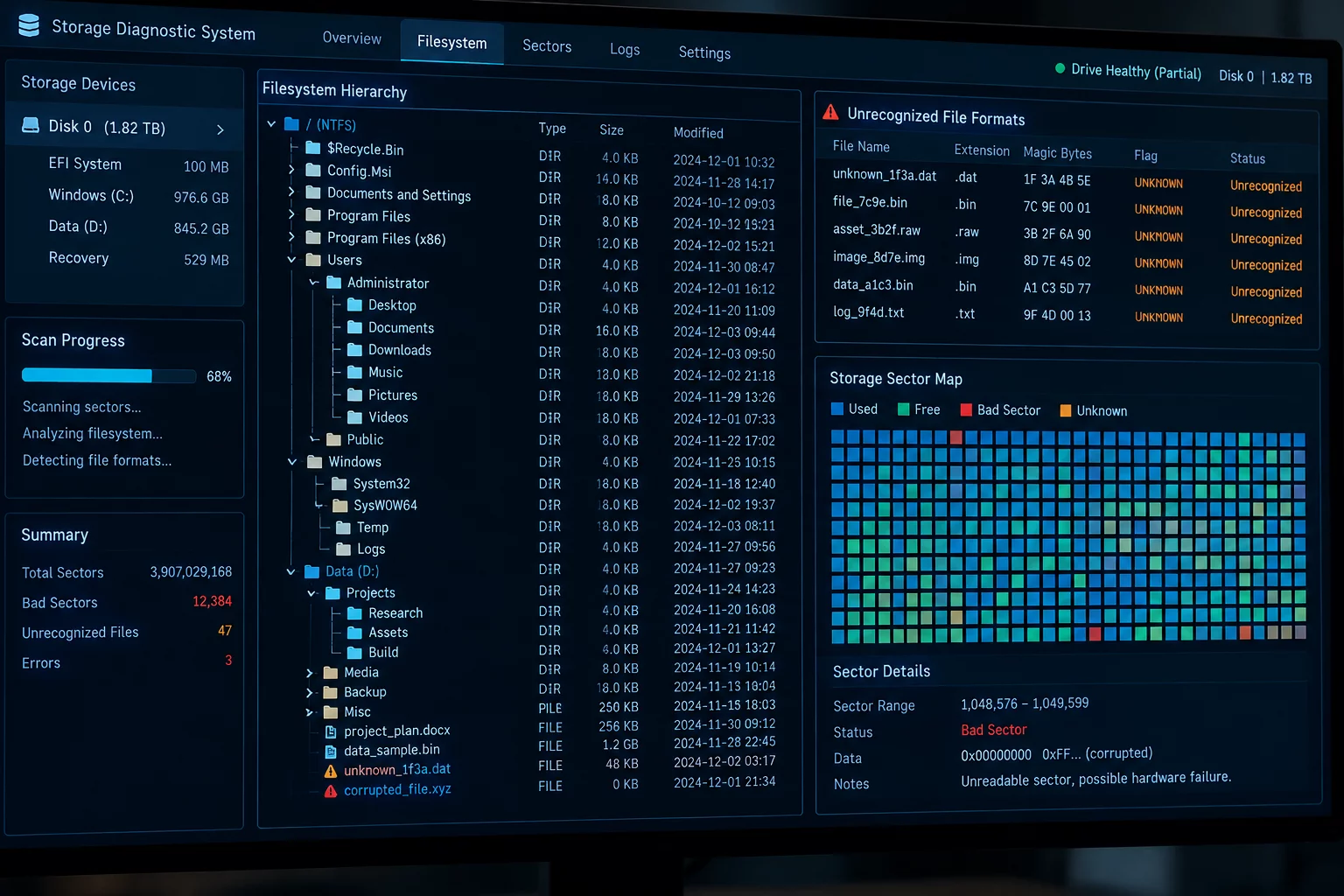 Binary payload diff and unexpected file type arrival in project directory